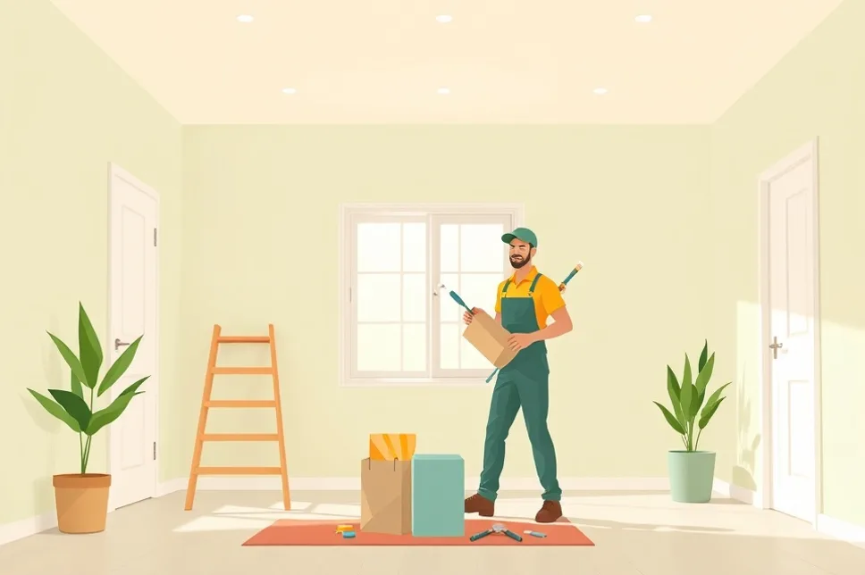 Intérieur rénové après travaux de peinture à Montlouis-sur-Loire
