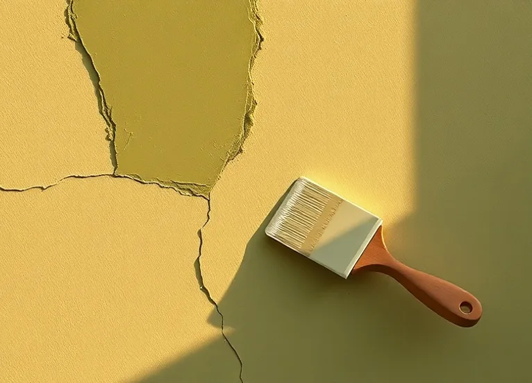 Ponçage et rebouchage des fissures avant mise en peinture